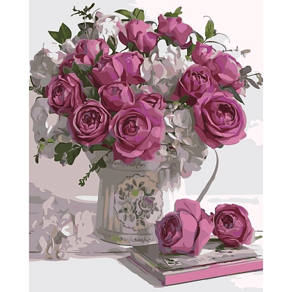 Картина по номерам Малинові бутони (40х50 см), бренду Strateg - KUBIX