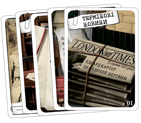 Настільна гра Шерлок. Смерть археолога (Sherlock: The Tomb of the Archaeologist), бренду Geekach Games, для 1-8 гравців, час гри < 60хв. - 3 - KUBIX