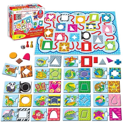 Настольная игра - квест Фигуры, цвета, узоры, бренду Киевская фабрика игрушек, для 1-2 гравців - 3 - KUBIX