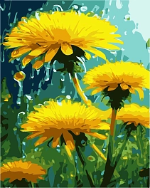 Картина по номерам Яркие одуванчики (50х60 см)