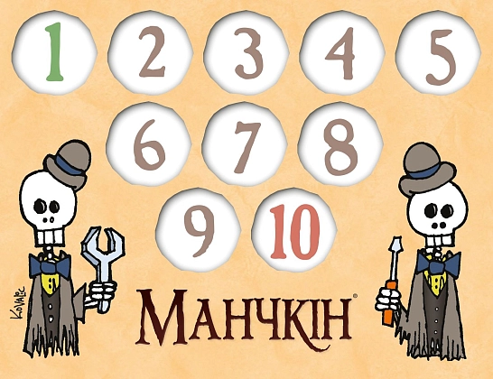 Настольная игра Манчкин. Набор счётчиков уровней, бренду Третья Планета - 10 - KUBIX
