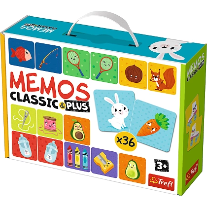 Настольная игра Мемос Классический: Логика (Memos Classic & Plus Logic), бренду Trefl, для 1-2 гравців - KUBIX