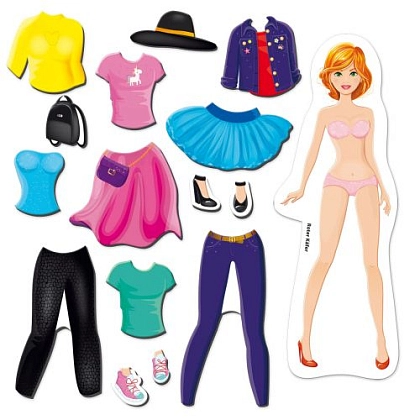 Настольная магнитная игра-одевалка Модная девочка, бренду Vladi Toys - 2 - KUBIX