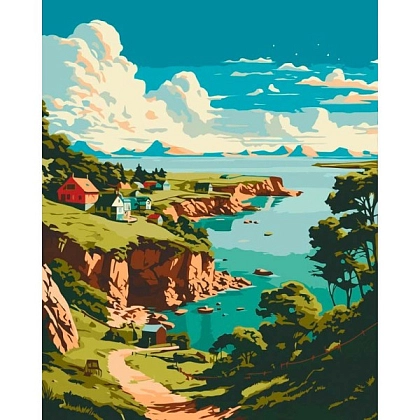 Картина по номерам Мальовнича затока (40х50 см), бренду Art Craft - KUBIX
