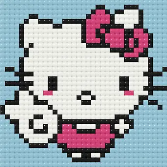 Алмазная мозаика Hello Kitty (10х10 см)