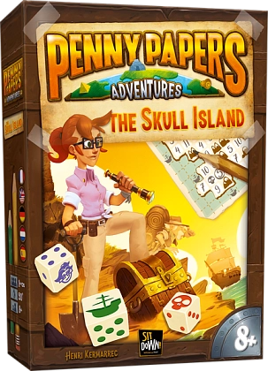 Настольная игра Пенни Пейперс: Остров Черепа (Penny Papers Adventures: Skull Island), бренду Sit Down!, для 1-12 гравців, час гри < 30мин. - KUBIX