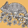 Набор для рисования-антистресс Хамелеон на ветке (30х30 см)