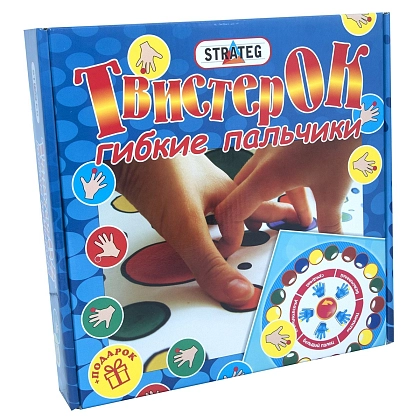 Настольная игра Твистер Ок гибкие пальчики (RU), бренду Strateg, для 2-12 гравців, час гри < 30мин. - KUBIX