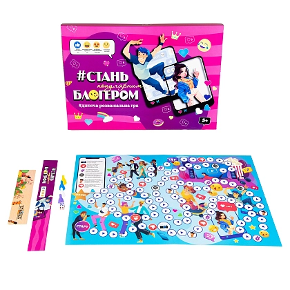 Настольная игра Стань популярным блогером, бренду Strateg, для 2-4 гравців, час гри < 30мин. - 2 - KUBIX