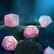 Мініатюра товару Набір кубиків Elvish Shimmering pink & White Dice Set - 2