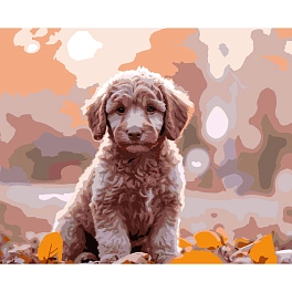 Картина по номерам Осенний песик (40х50 см)