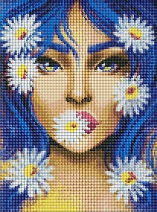 Алмазна мозаїка Ромашковий настрій (30х40 см), бренду Ідейка - KUBIX