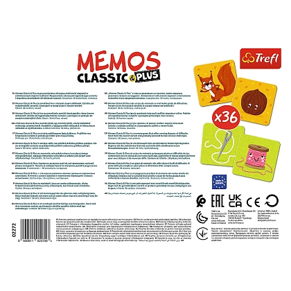 Настольная игра Мемос Классический: Логика (Memos Classic & Plus Logic), бренду Trefl, для 1-2 гравців - 2 - KUBIX