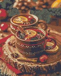 Алмазная мозаика Новогодний глинтвейн (40х50 см)
