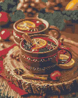Алмазная мозаика Новогодний глинтвейн (40х50 см)