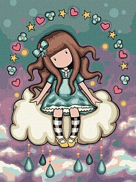 Картина по номерам Дівчина і хмари (30х40 см)