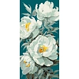 Мініатюра товару Картина по номерам Білі півонії (40х80 см) - 1