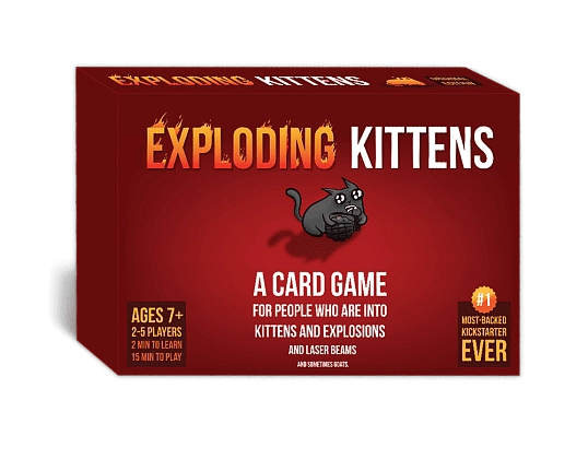 Настільна гра Вибухові кошенята (Exploding Kittens) (EN), бренду Exploding Kittens, для 2-5 гравців, час гри < 30хв. - KUBIX