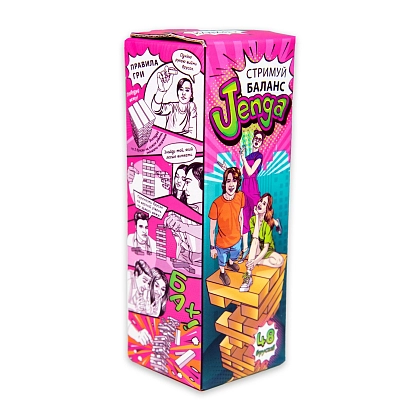 Настольная игра «Держи баланс Дженга мини», бренду Strateg, для 2-6 гравців, час гри < 30мин. - KUBIX