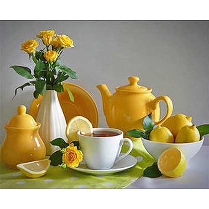 Алмазная мозаика Лимонный натюрморт (30х40 см), бренду Strateg - KUBIX