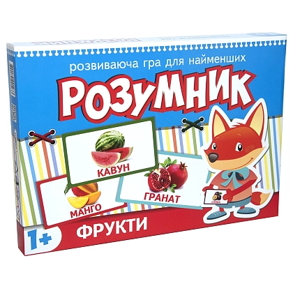 Настільна гра Маленький розумник. Фрукти, бренду Strateg, для 1-1 гравців - KUBIX