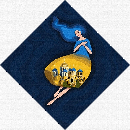 Картина по номерам Берегиня Володимирська (30х30 см), бренду Ідейка - KUBIX