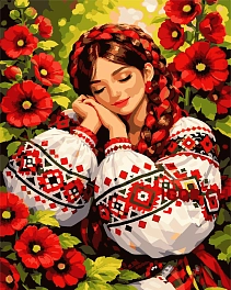 Картина за номерами Українська квітка (40х50 см)