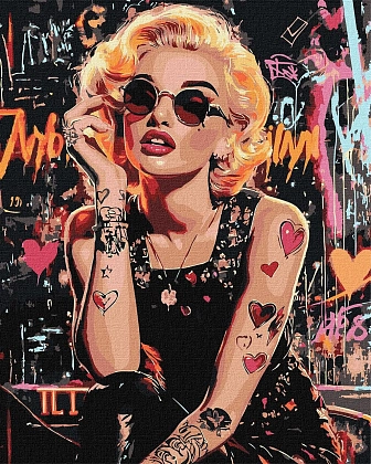 Картина по номерам Бунтарна Монро (40х50 см), бренду Идейка - KUBIX