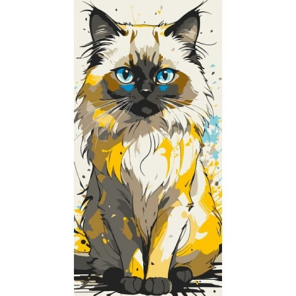 Картина по номерам Гарний котик (40х80 см), бренду Art Craft - KUBIX
