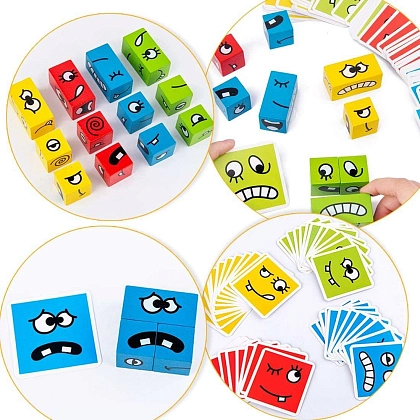 Купити Настольная игра Кумедные Кубики (Expression puzzle), бренду Bloomy Brain Toys - 5 - KUBIX Настольная игра Кумедные Кубики (Expression puzzle), бренду Bloomy Brain Toys, для 1-2 гравців, час гри < 30мин. - 5 - KUBIX