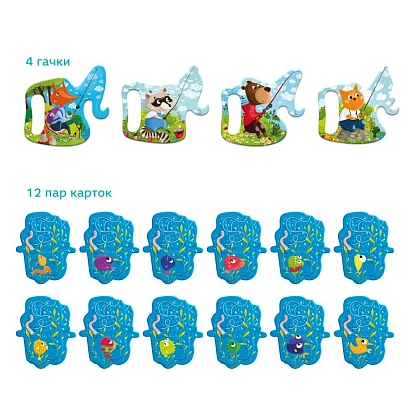Настольная игра Funny fishing, бренду DODO TOYS, для 1-4 гравців - 3 - KUBIX