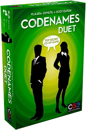 Настільна гра Codenames: Duet (Кодові Імена: Дует) (EN), бренду Czech Games Edition, для 2-2 гравців, час гри < 30хв. - KUBIX
