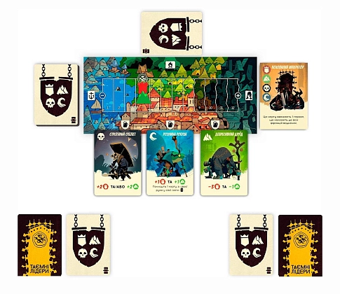 Настільна гра Таємні лідери (Hidden Leaders), бренду Geekach Games, для 2-6 гравців, час гри < 30хв. - 5 - KUBIX
