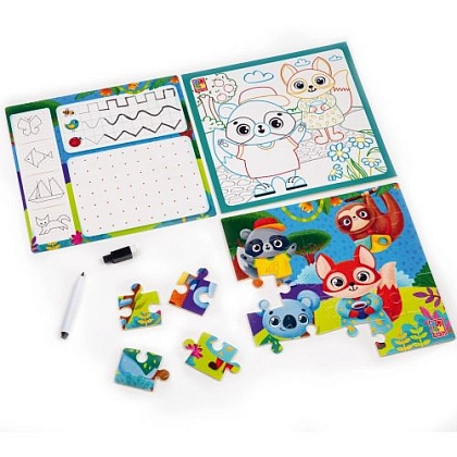 Настольная игра Набор 4в1. Животные, бренду Vladi Toys, для 1-2 гравців - 2 - KUBIX