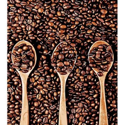 Картина по номерам Кава у кожній ложечці (30х40 см), бренду Strateg - KUBIX