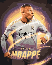 Картина по номерам Кіліан Мбаппе (40х50 см)