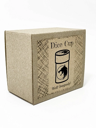 Стакан для кубиков Вовк бургундий Dice Cup, бренду Планета Игр - 6 - KUBIX