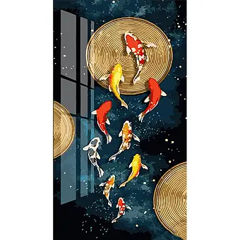 Картина по номерам "Красивые карасики" (50х25 см)