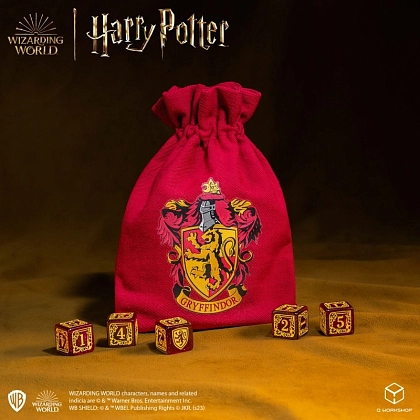 Набір кубиків з мішечком Harry Potter. Gryffindor Dice & Pouch - 3 - KUBIX