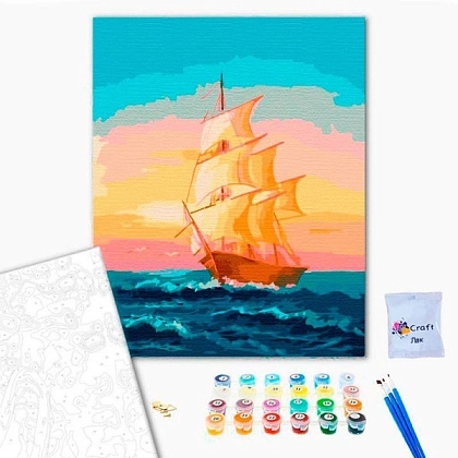 Картина по номерам На хвилях (40х50 см) без підрамника, бренду Art Craft - KUBIX