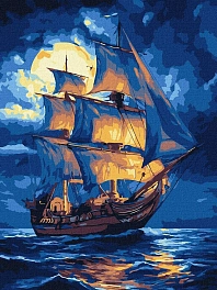 Картина по номерам Корабель у морі (30х40 см)