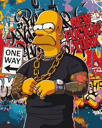 Картина по номерам Сімпсони (40х50 см)