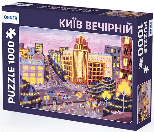 Пазл Київ вечірній, бренду ORNER - KUBIX