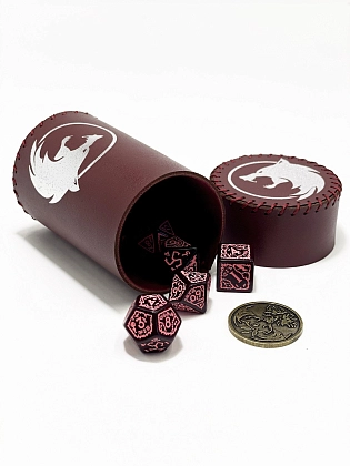Стакан для кубиков Вовк бургундий Dice Cup, бренду Планета Игр - 2 - KUBIX