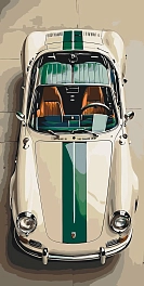 Картина по номерам Порше (40х80 см)