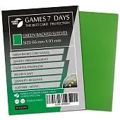 Мініатюра товару Протектори Games7Days (66 х 91 мм / 63.5x88 мм) Green Premium MTG (80 шт) - 1