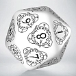 Миниатюра товара Кубик D20 Level Counter Белый и черный Кубик - 1