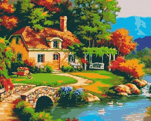 Картина по номерам Сонячна садиба (40х50 см), бренду Riviera Blanca - KUBIX