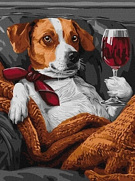 Картина по номерам Щенок на выходном (30х40 см)