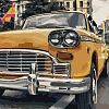 Картина по номерам Желтый ретро автомобиль (40х40 см)